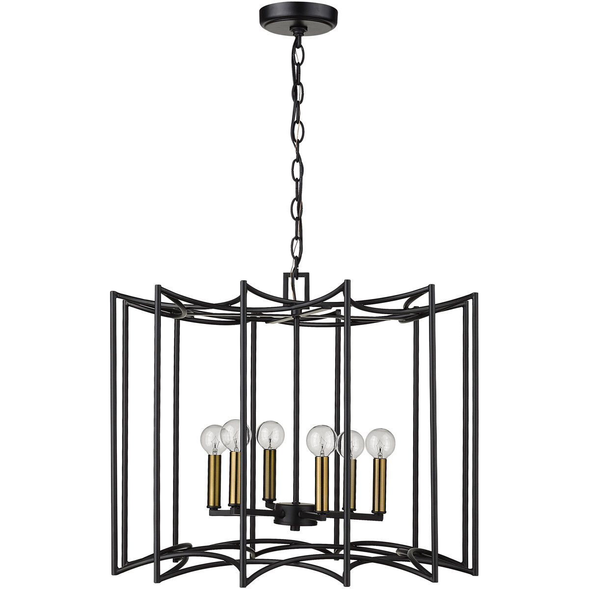 Rhian 8 Light 24 inch Matte Black Pendant Ceiling Light