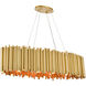 Cathedral 40 Light 13.75 inch Aged Brass Dining Chandelier Ceiling Light
