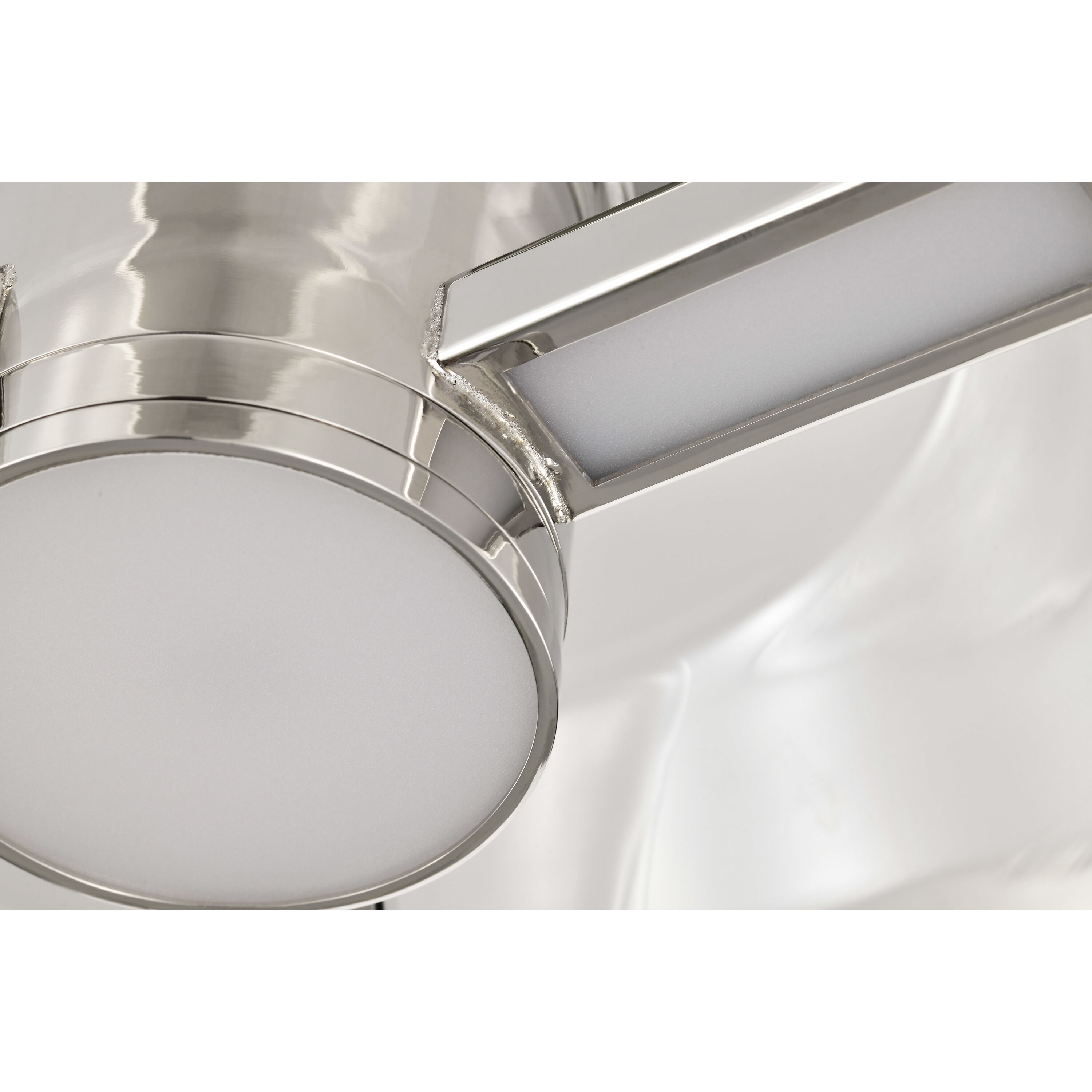 Edmond LED 13.63 inch Polished Nickel Semi Flush Mount Ceiling Light