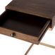 Alec 1 Drawer C Shaped End Table in Medium Brown