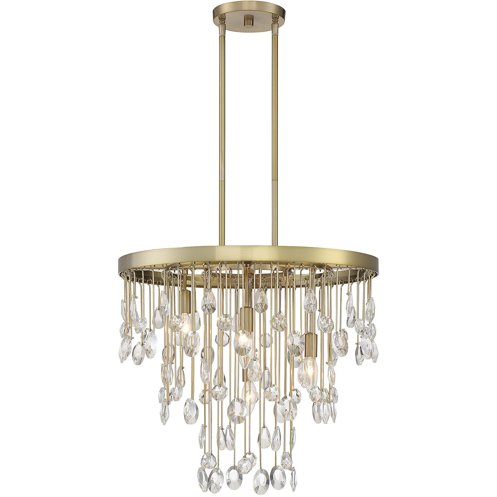 Livorno 4 Light 21 inch Noble Brass Chandelier Ceiling Light