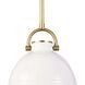 Eloise 1 Light 9.5 inch White Pendant Ceiling Light, Small