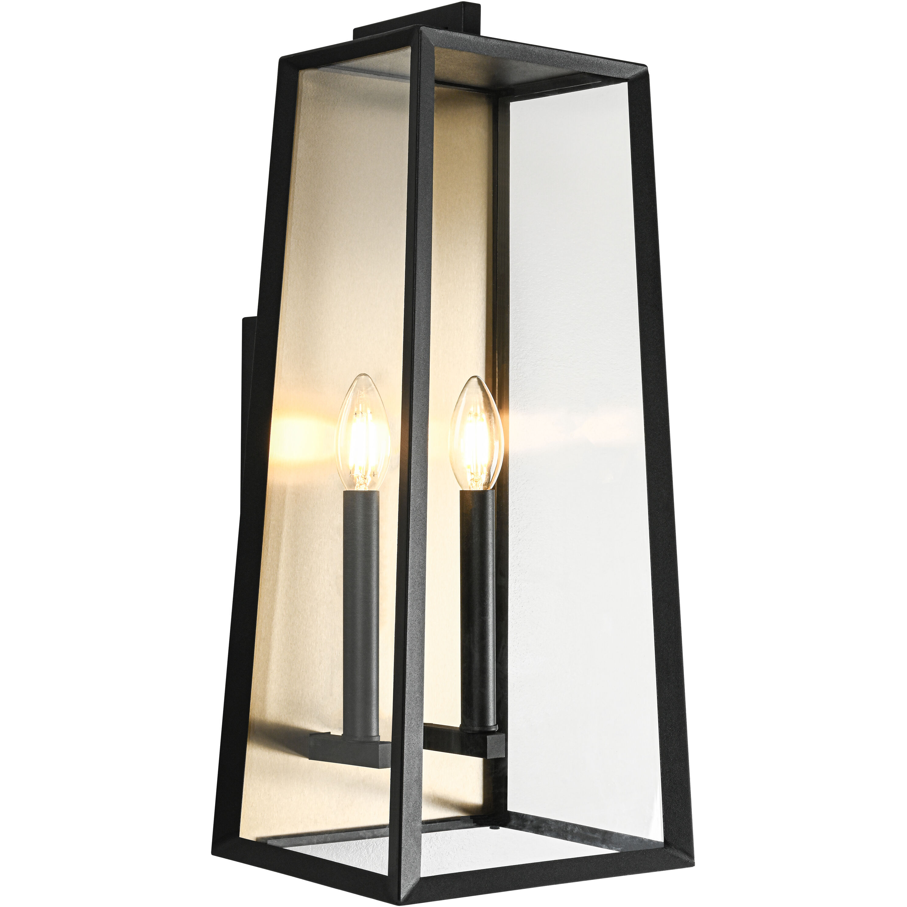 Aviv 2 Light 9 inch Matte Black Wall Sconce Wall Light