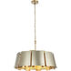 Peep Show 5 Light 24 inch Sunwashed Silver and Brushed Sienna Pendant Ceiling Light