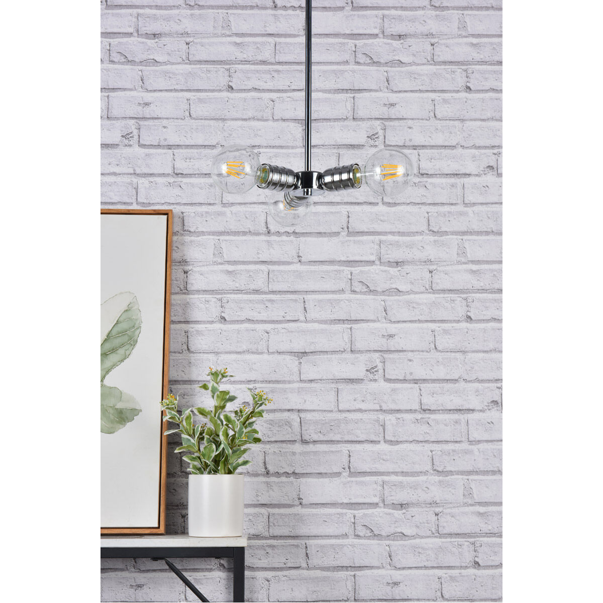 Reyes 3 Light 7.5 inch Chrome Pendant Ceiling Light