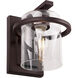 Halo 1 Light 7 inch Black Wall Sconce Wall Light
