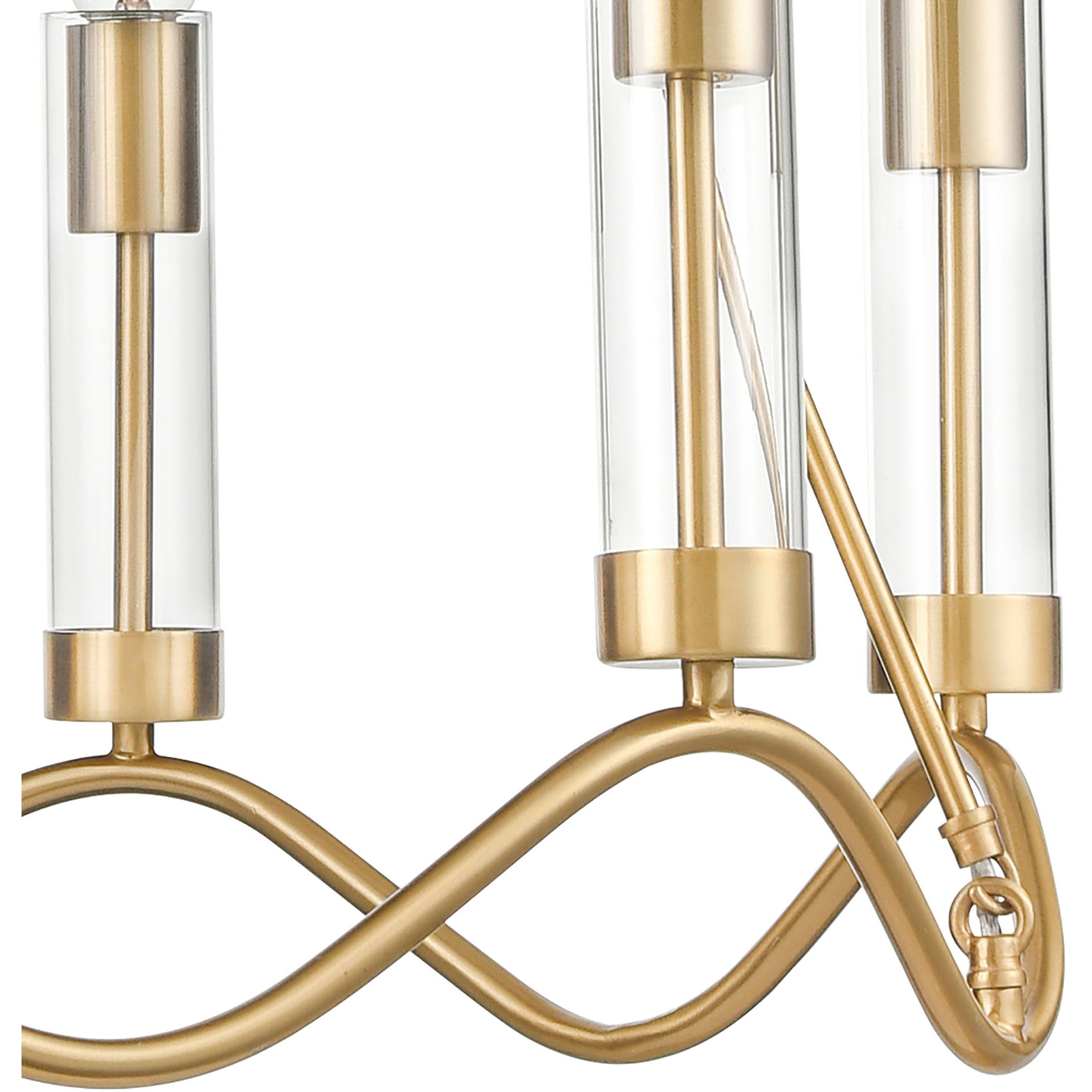 Celsius 6 Light 27 inch Satin Brass Chandelier Ceiling Light