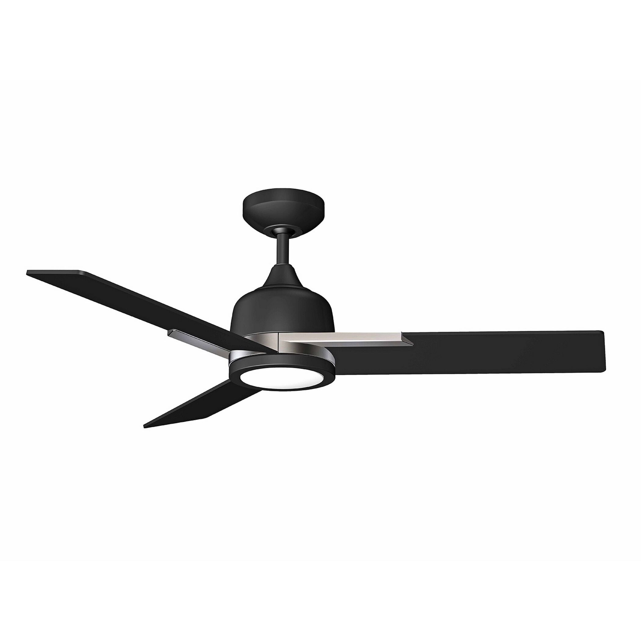 Triton-44 44 inch Satin Nickel with Vintage Oak Blades Ceiling Fan