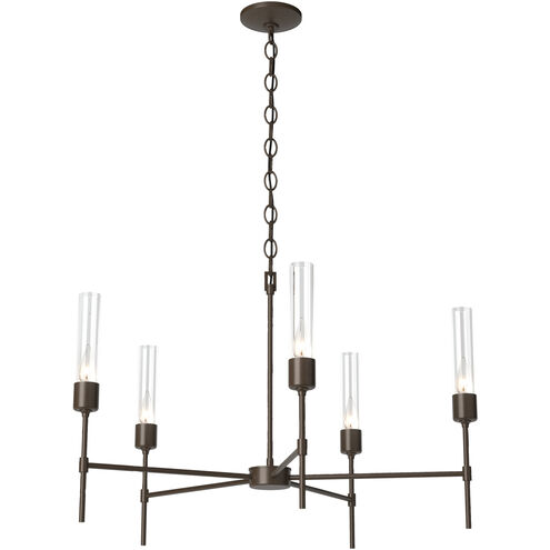 Vela 5 Light 30.3 inch Ink Chandelier Ceiling Light in Clear