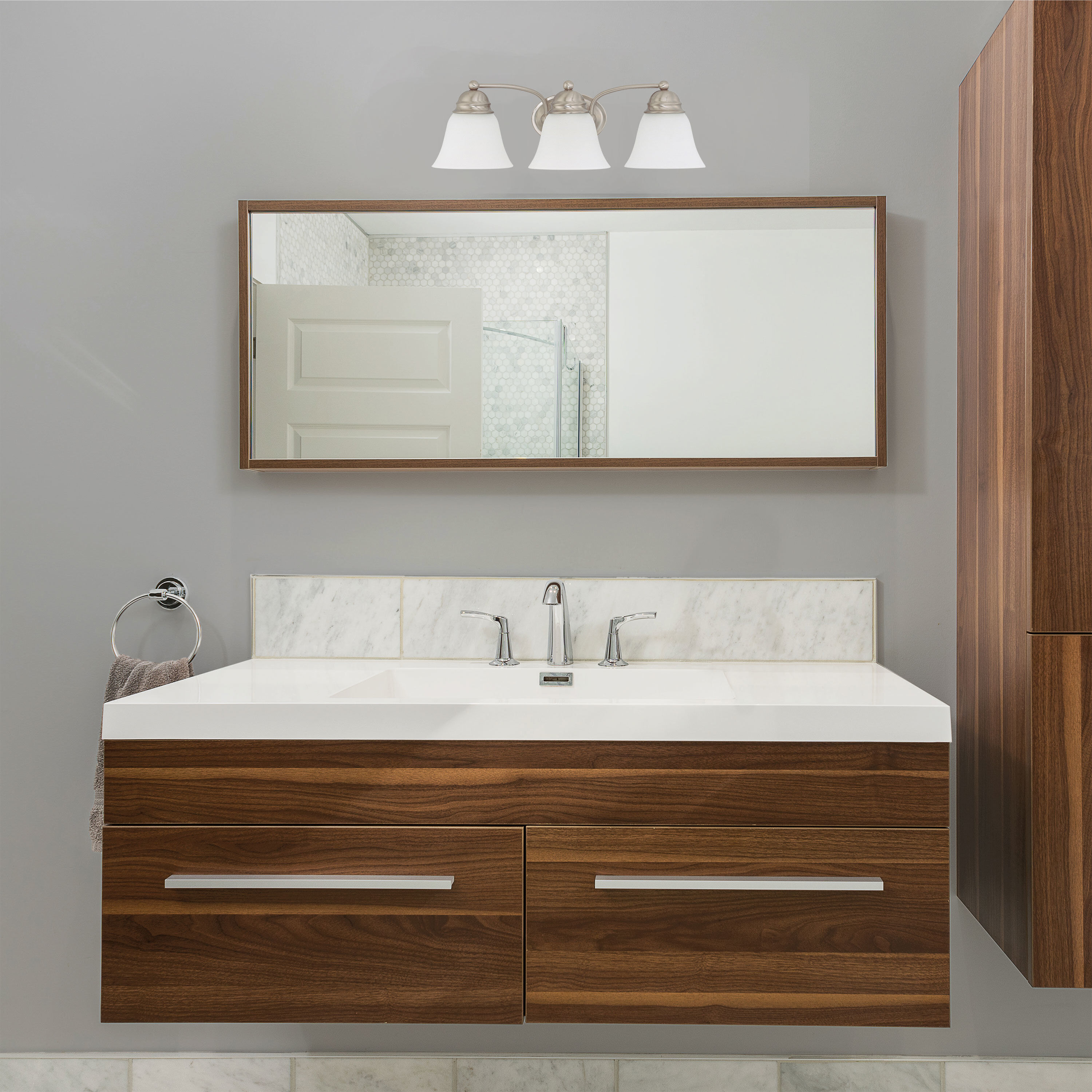60 inch brushed outlet nickel vanity light