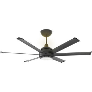 es6 60 inch Black Indoor Ceiling Fan, with Chromatic Uplight