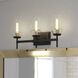 Warren LED 22 inch Matte Black and Brushed Brass Bathroom Light Wall Light in 3