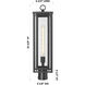 Ashland 1 Light 25.38 inch Matte Black Outdoor Post Lantern in Clear Glass