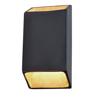 Ambiance LED 7 inch Antique Patina ADA Wall Sconce Wall Light, Open Top and Bottom Fixture, Tapered Rectangle