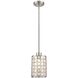 Sagamore 1 Light 6 inch Brushed Nickel with Natural Mini Pendant Ceiling Light, Mini