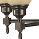 Taylor 5 Light 24 inch Brushed Nickel with White Marble Glass Shade Dining Chandelier Ceiling Light