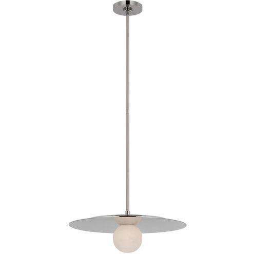 Kelly Wearstler Pertica LED 18 inch Polished Nickel Disc Pendant Ceiling Light