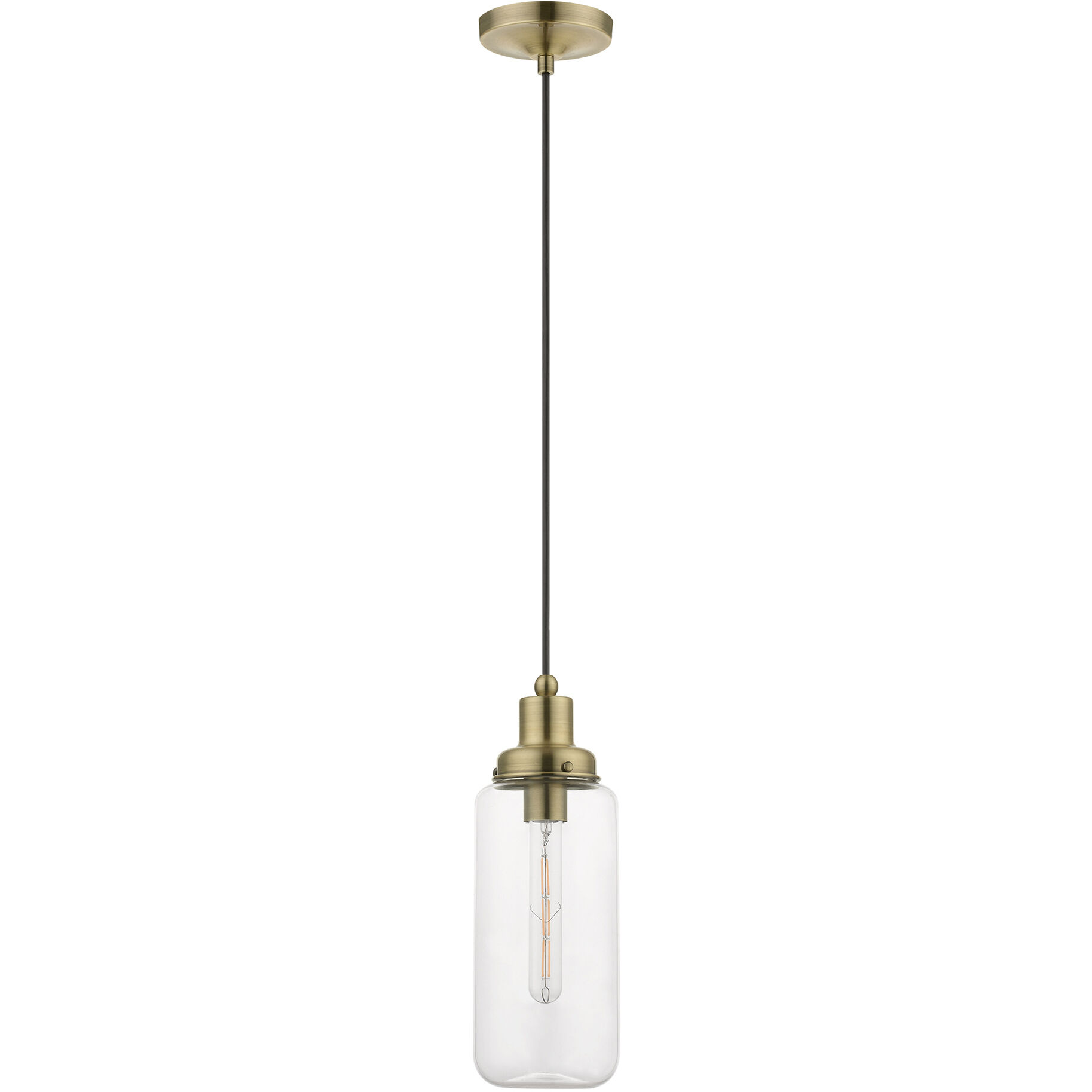 Oakhurst 1 Light 5 inch Antique Brass Mini Pendant Ceiling Light