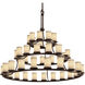 Textile LED 60 inch Dark Bronze Chandelier Ceiling Light in Cream, 31500 Lm LED