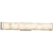 Alabaster Rocks 28.5 inch Brushed Nickel Vanity Light Wall Light