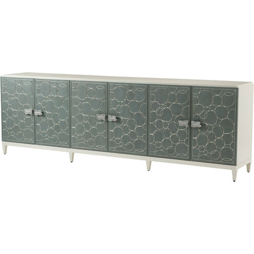 Kingman 112 inch White Dove with Sea Foam Media Cabinet