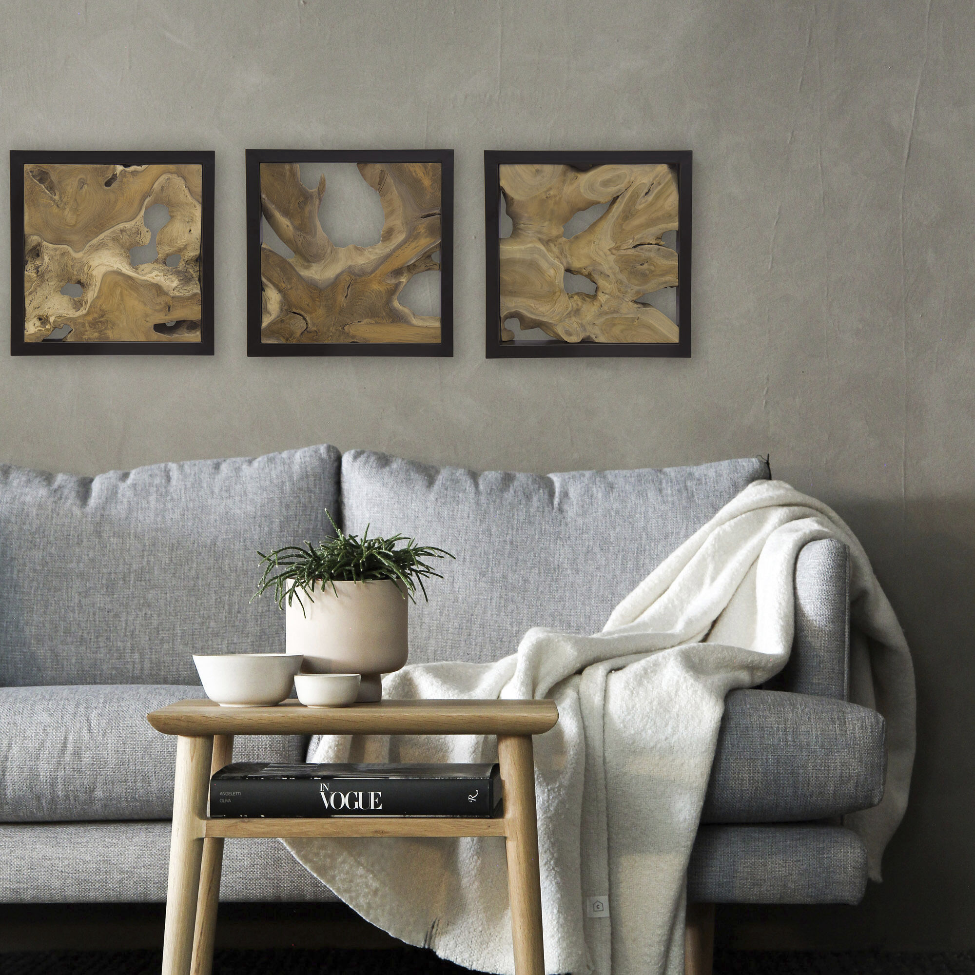 Biscayne Natural Wall Art, Set of 3