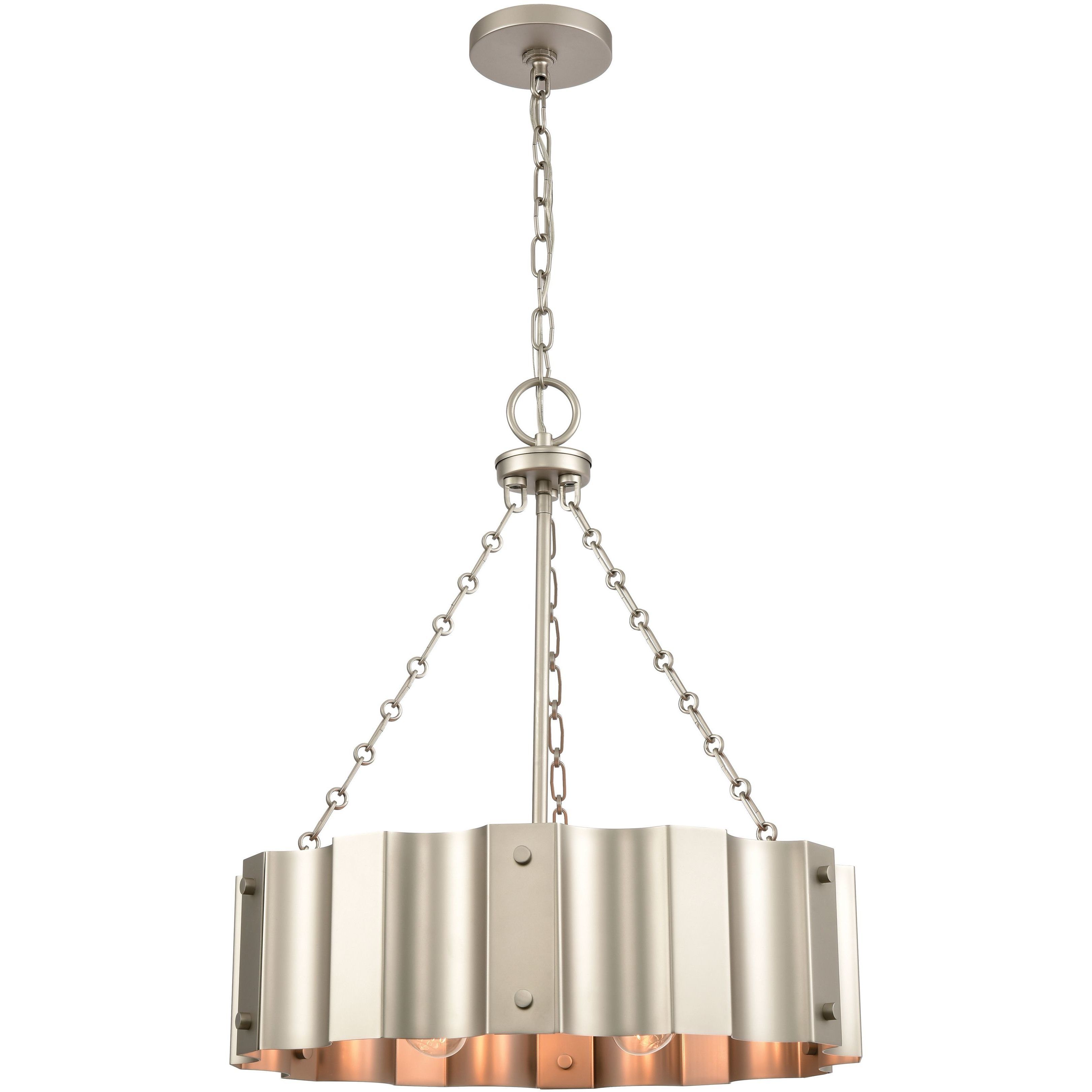 Clausten 4 Light 21 inch Matte Nickel Chandelier Ceiling Light