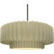 Radiance Collection - Pleated Tier Pendant Ceiling Light in Brushed Nickel, Black Cord, Replaceable Bulb, Vanilla Gloss, 16.25W x 6H, Form+Finish+Function