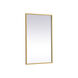 Pier 30 X 24 inch Brass LED Mirror