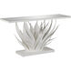 Agave 60.25 inch Gesso White and Mirror Console Table, Marjorie Skouras Collection
