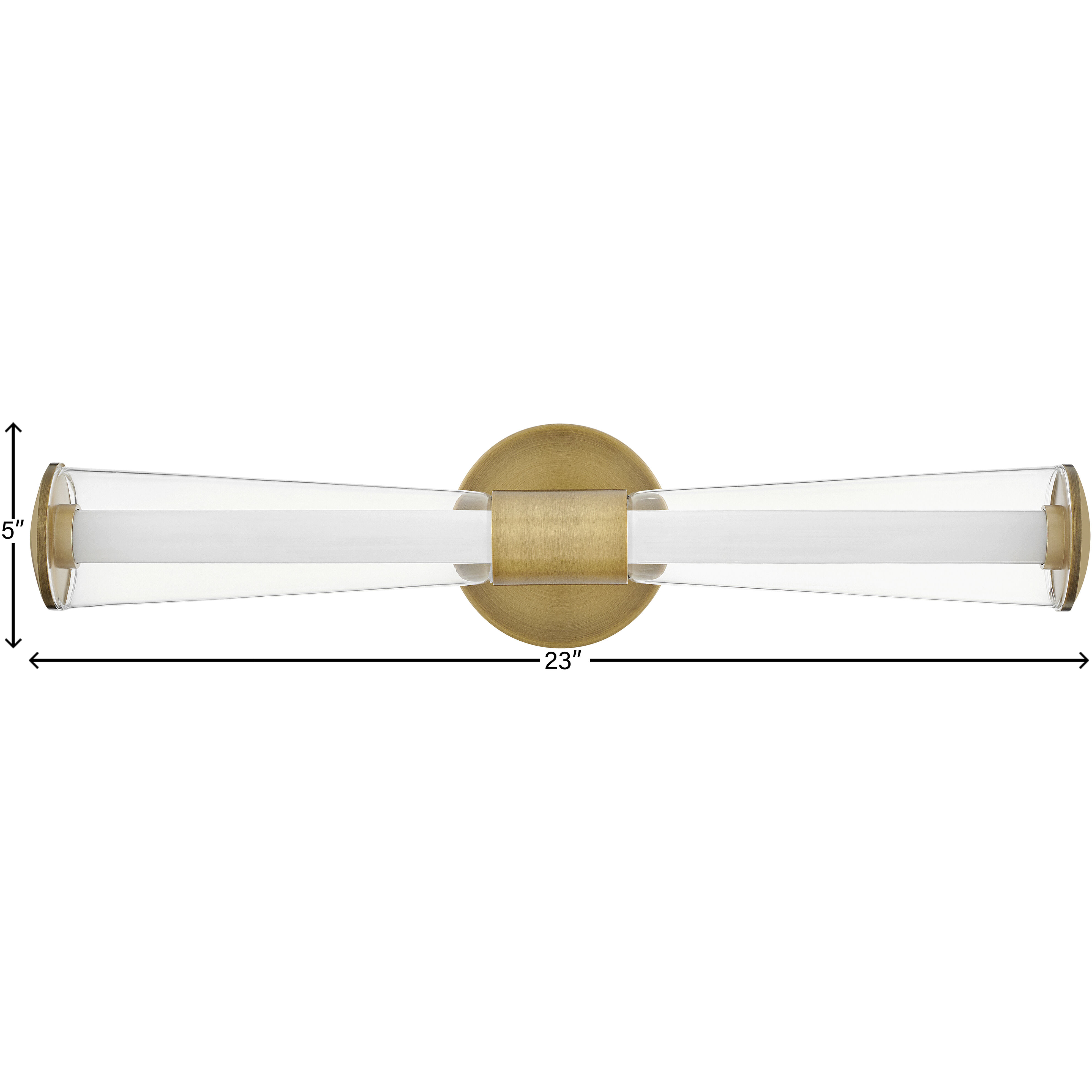 Elin LED 23 inch Lacquered Brass Vanity Light Wall Light, Vertical