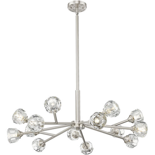 Aurora 14 Light 28.25 inch Satin Nickel Chandelier Ceiling Light