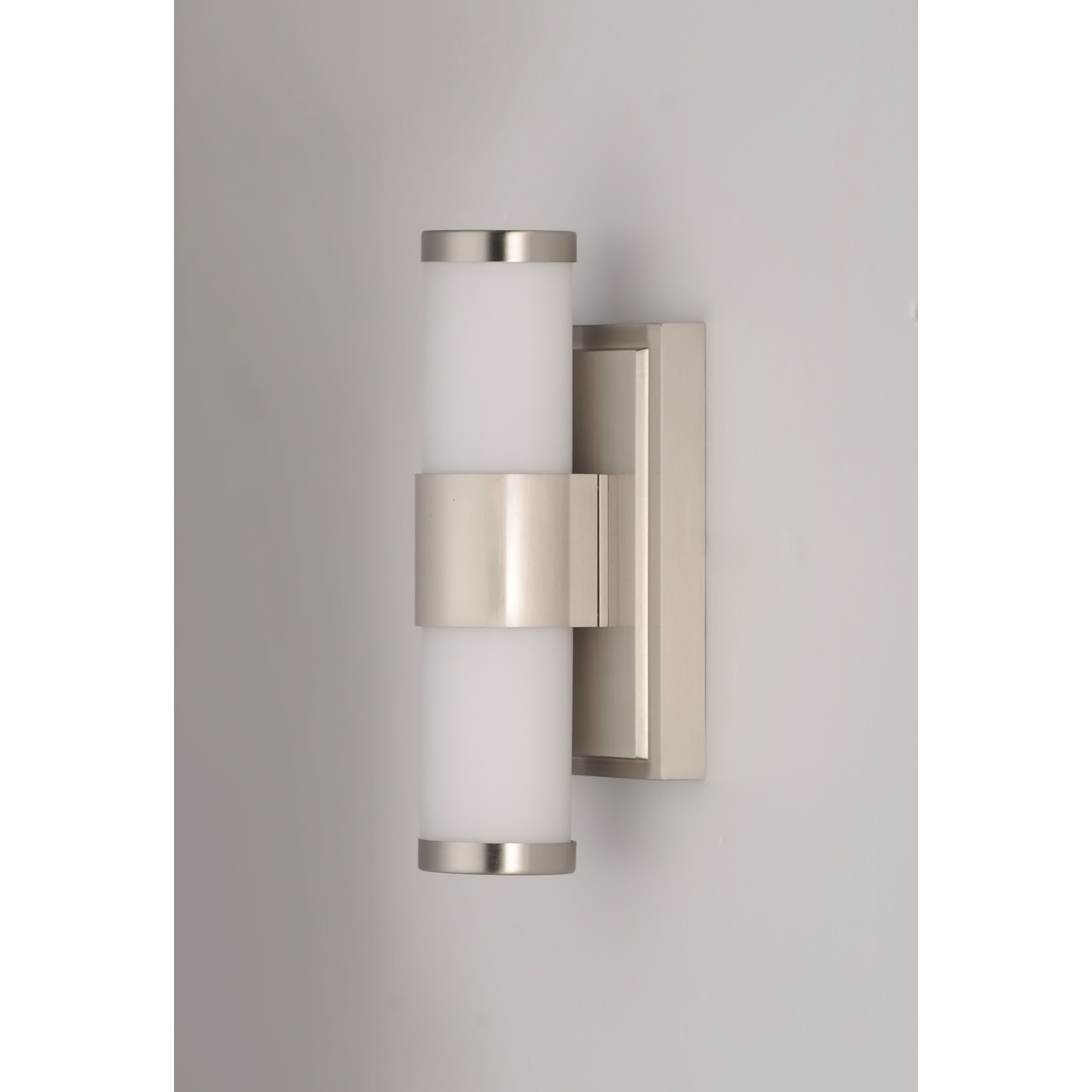 Optic LED 14 inch Satin Nickel Bath Vanity Wall Light