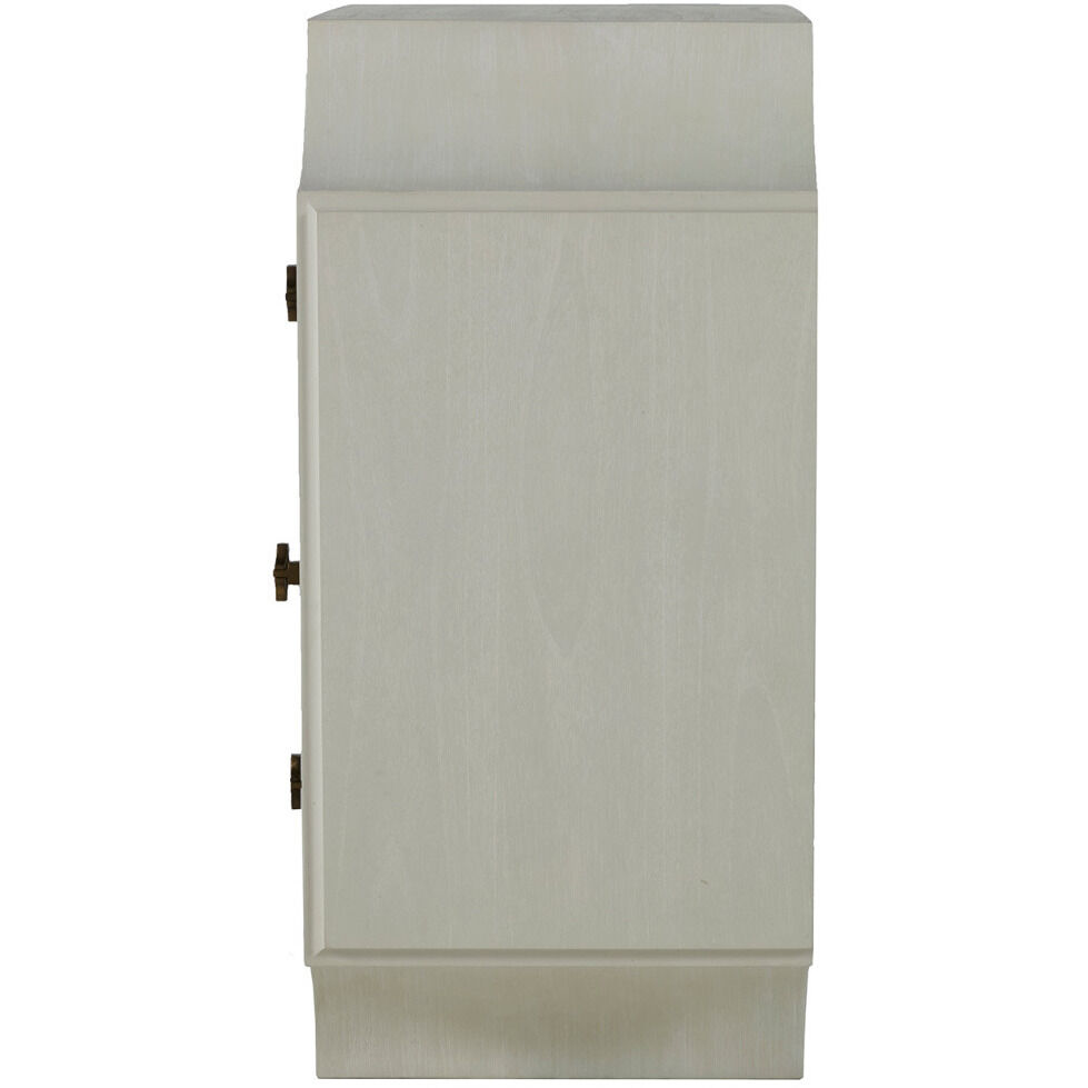 Kirsten Cerused White / Cerused Coal / Stained Brass Chest