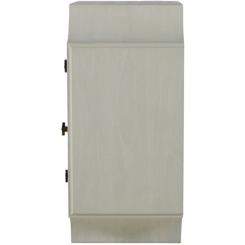 Kirsten Cerused White / Cerused Coal / Stained Brass Chest