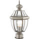 Monterey 1 Light 17 inch Brushed Nickel Outdoor Post Top Lantern