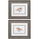 Waterside Yellow and Red and Teal Framed Art