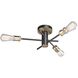 Tribeca LED 18.5 inch Matte Black and Satin Brass Flush Mount Ceiling Light