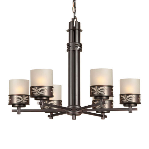 Signature 6 Light 28 inch Antique Bronze Chandelier Ceiling Light