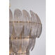 Marclaire 15 Light 32.75 inch Legacy Brass Pendant Ceiling Light in Grey Textured Handmade Glass