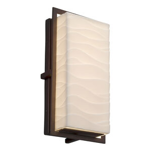 Justice Design Porcelina 12 inch Outdoor Wall Sconce in Brushed Nickel  PNA-7562W-SAWT-NCKL - Open Box