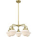 Oxford 5 Light 24.5 inch Brushed Brass Chandelier Ceiling Light