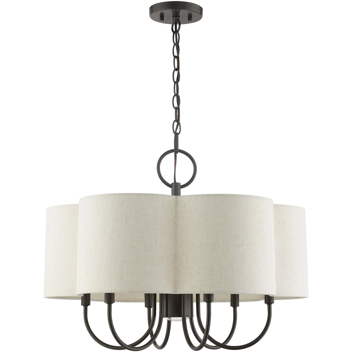 Solstice 7 Light 24 inch English Bronze Chandelier Ceiling Light