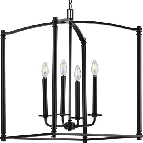 Winslett 4 Light 20 inch Matte Black Foyer Pendant Ceiling Light