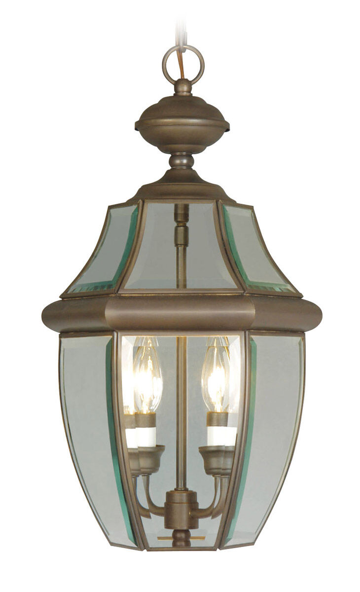 Monterey 2 Light 10.5 inch Bronze Outdoor Pendant Lantern