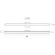 Square Bar LED 40 inch Satin Nickel Bath Bar Wall Light in 40.00 in.