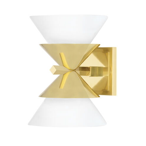 Stillwell 2 Light 7.5 inch Aged Brass Wall Sconce Wall Light
