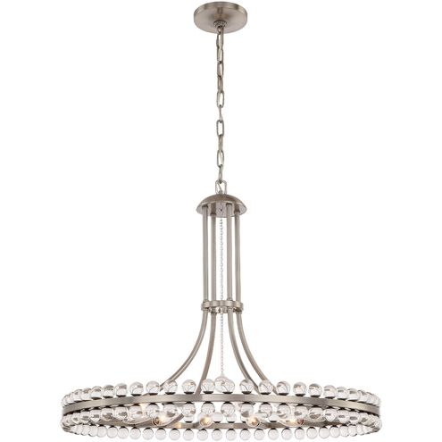Clover 12 Light 28.75 inch Brushed Nickel Chandelier Ceiling Light