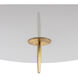 Clove 2 Light 14 inch Antique Gold Leaf Pendant Ceiling Light in Natural Linen Shade