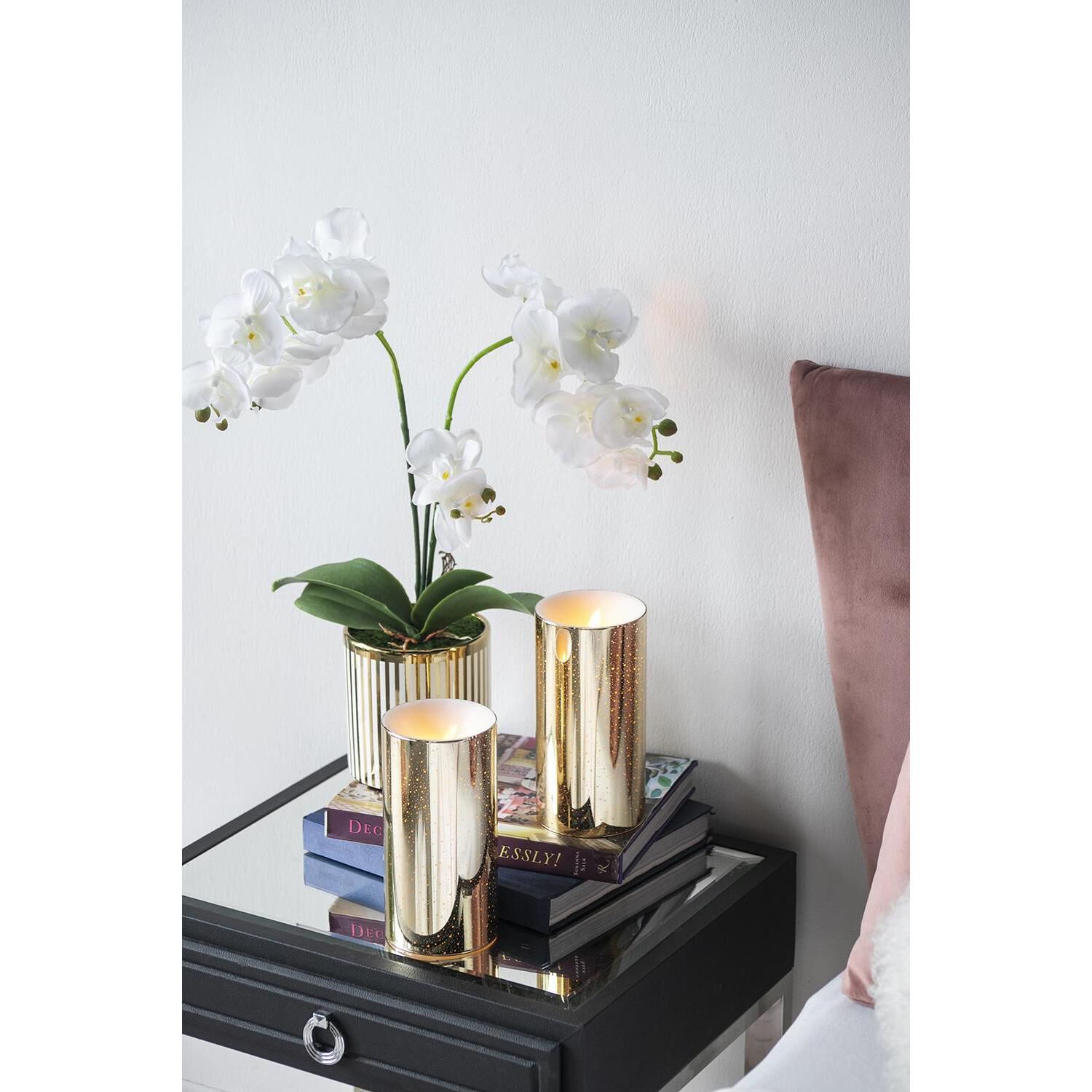 Speckled 8 X 4 inch LED Candle